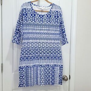 Vineyard Vines Knit Dress, blue & white, Nwot,  Medium